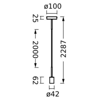 Ledvance - Пендел PENDULUM NEEDLE 1xE27/15W/230V