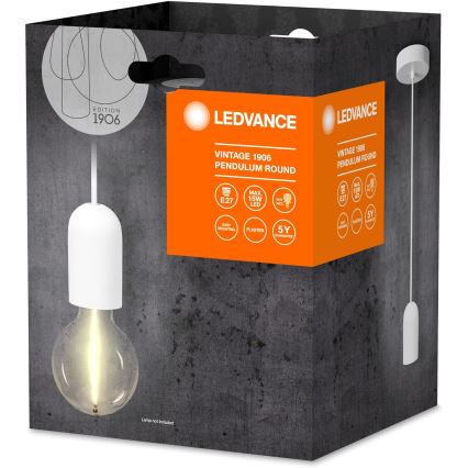 Ledvance - Пендел PENDULUM ROUND 1xE27/15W/230V бял