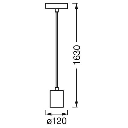 Ledvance - Пендел PENDULUM ROUND 1xE27/15W/230V бял