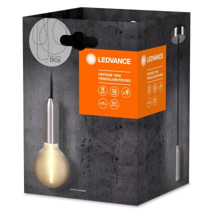Ledvance - Пендел PENDULUM ROUND 1xE27/15W/230V матов хром