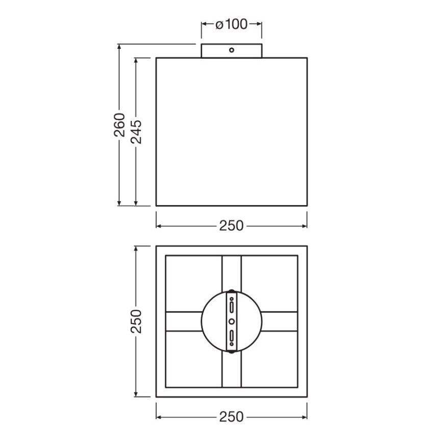 Ledvance - Плафон DECOR CARDBOARD 1xE27/15W/230V 25x25 см