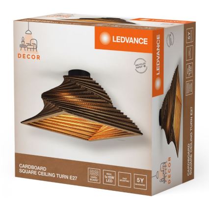 Ledvance - Плафон DECOR CARDBOARD 1xE27/15W/230V 40x40 см