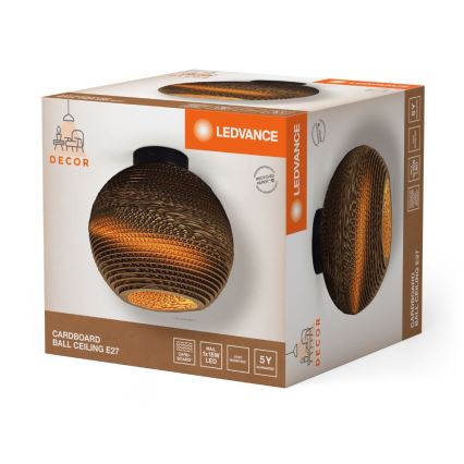Ledvance - Плафон DECOR CARDBOARD 1xE27/15W/230V Ø 26 см