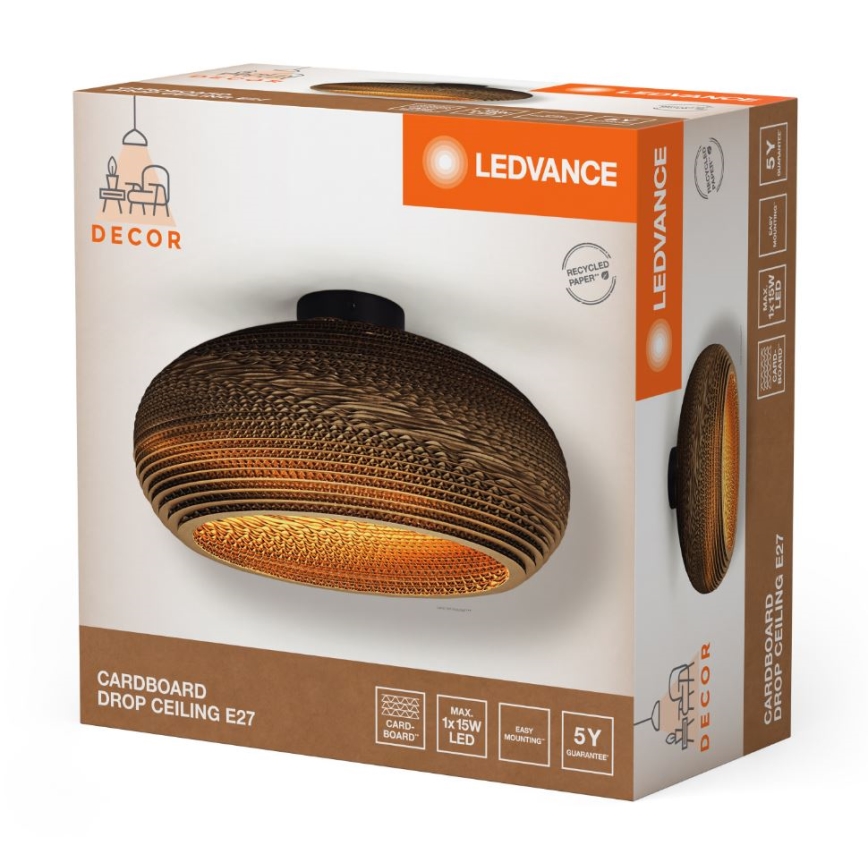 Ledvance - Плафон DECOR CARDBOARD 1xE27/15W/230V Ø 40 см