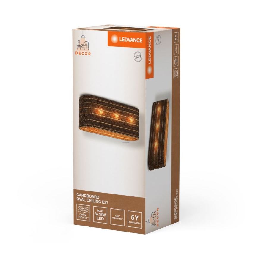 Ledvance - Плафон DECOR CARDBOARD 3xE27/15W/230V