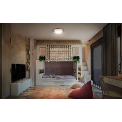 Ledvance - Плафон ORBIS MADRID 2xE27/10W/230V бял