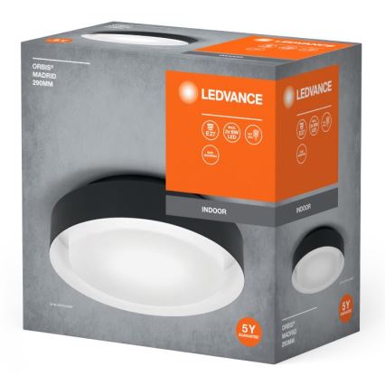 Ledvance - Плафон ORBIS MADRID 2xE27/10W/230V черен