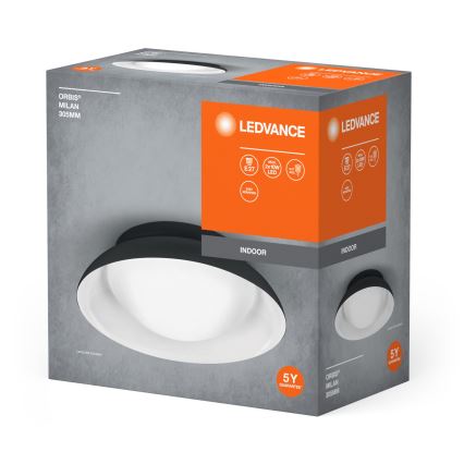 Ledvance - Плафон ORBIS MILAN 2xE27/10W/230V черен