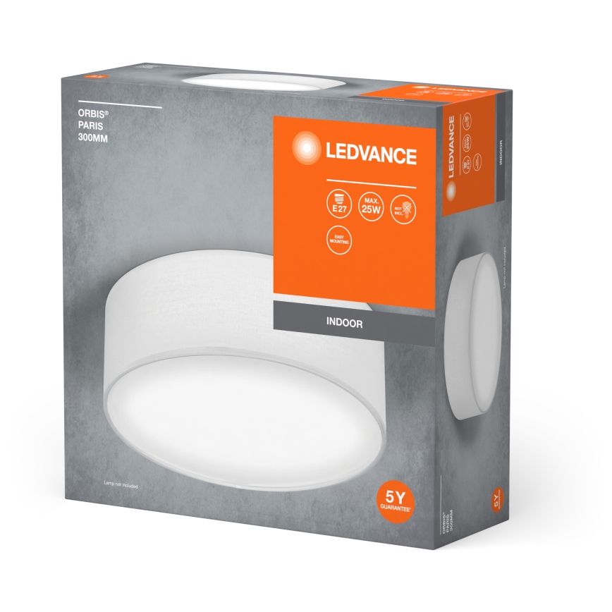 Ledvance - Плафон ORBIS ПАРИЖ 1xE27/25W/230V бял