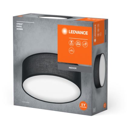Ledvance - Плафон ORBIS ПАРИЖ 1xE27/25W/230V черен