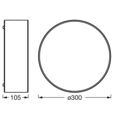 Ledvance - Плафон ORBIS ПАРИЖ 1xE27/25W/230V черен