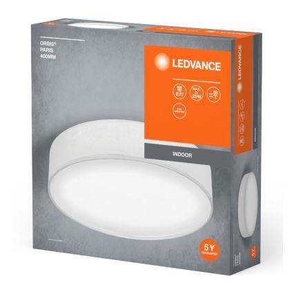 Ledvance - Плафон ORBIS ПАРИЖ 2xE27/25W/230V бял