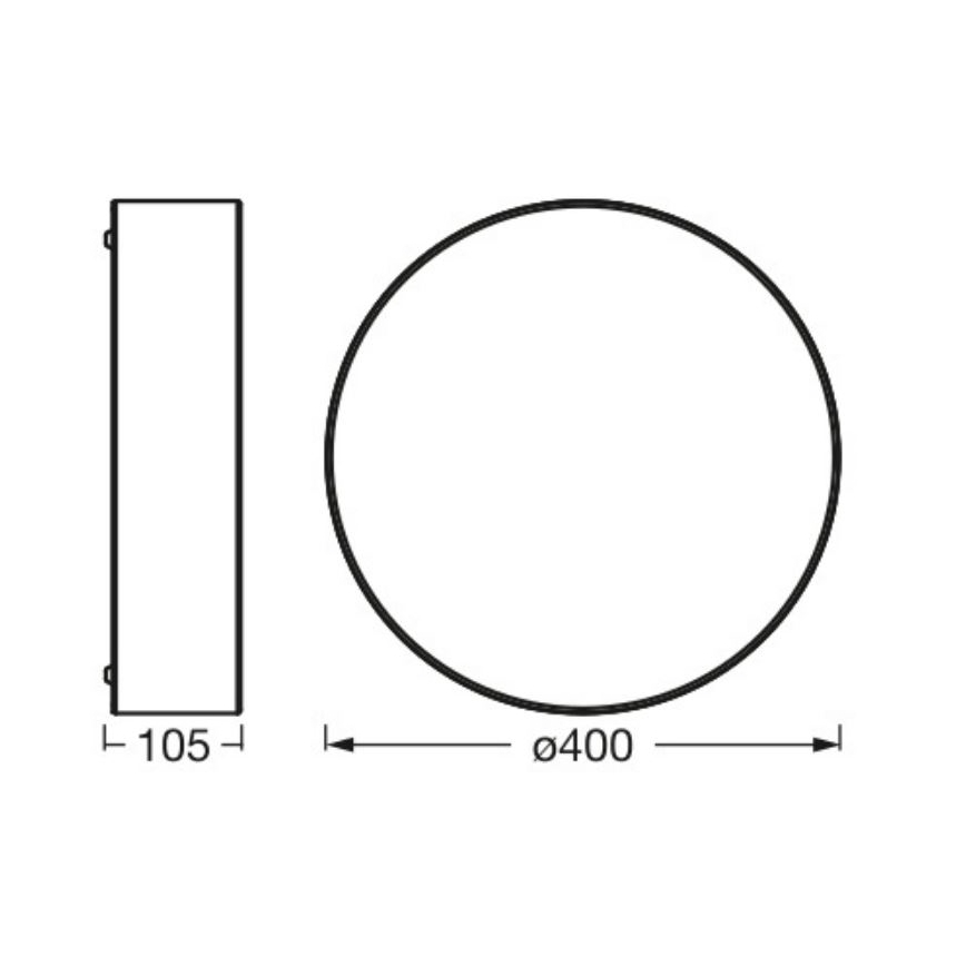 Ledvance - Плафон ORBIS ПАРИЖ 2xE27/25W/230V черен