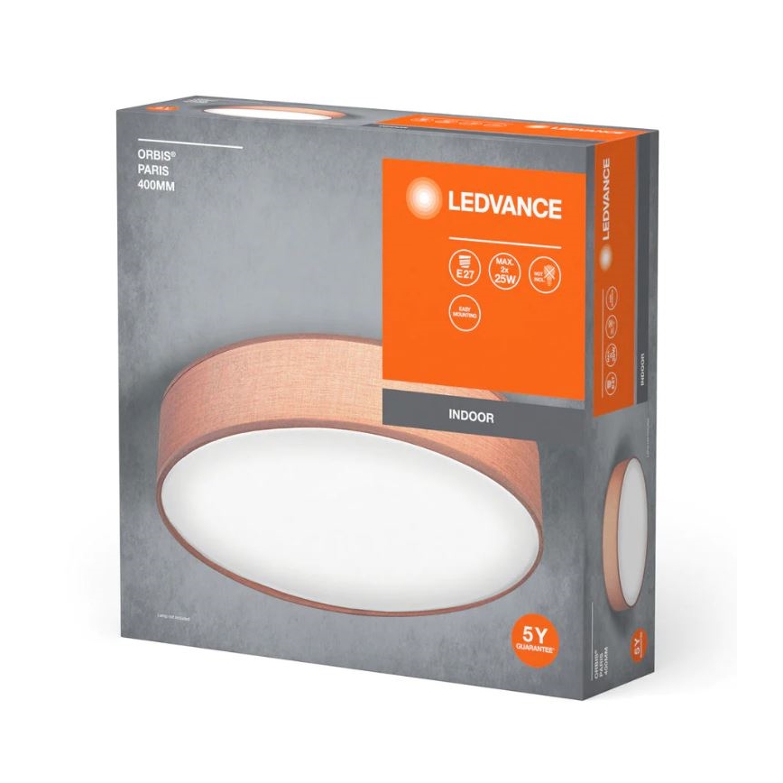 Ledvance - Плафон ORBIS ПАРИЖ 2xE27/25W/230V кафяв