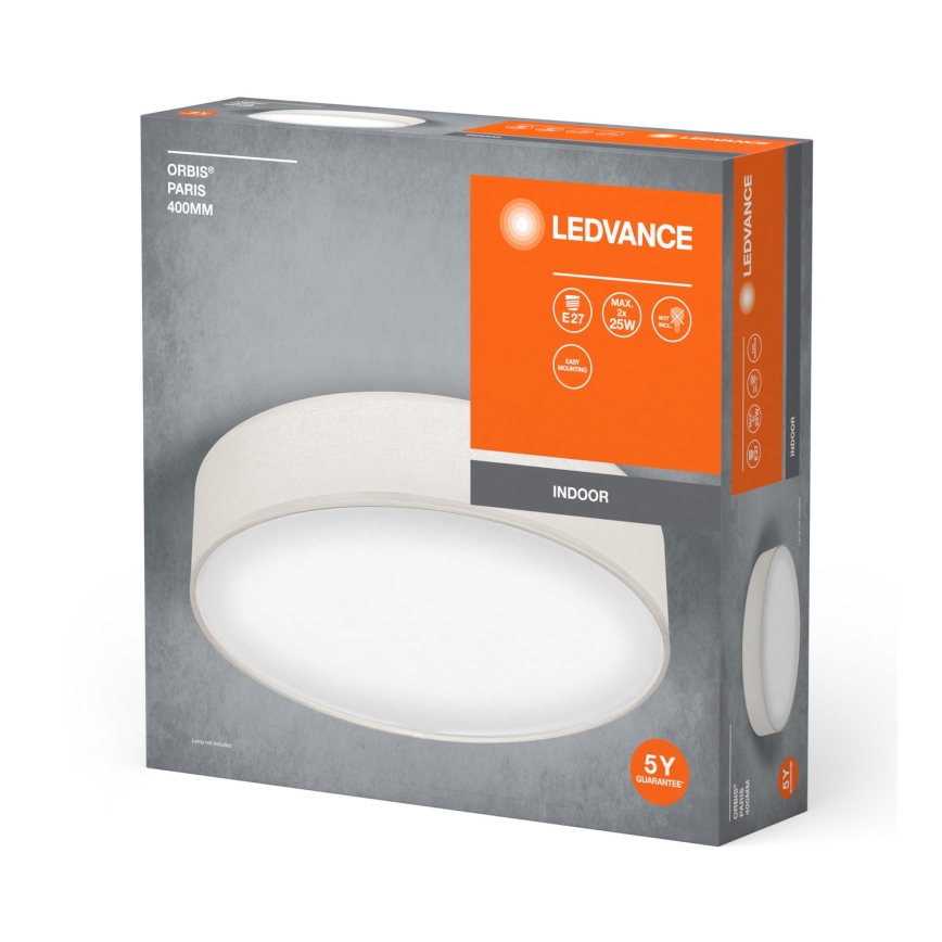 Ledvance - Плафон ORBIS ПАРИЖ 2xE27/25W/230V кремав