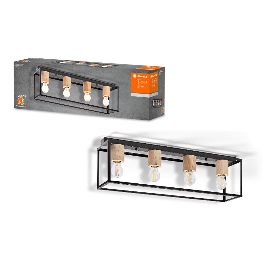 Ledvance - Полилей за повърхностен монтаж DECOR 4xE27/15W/230V