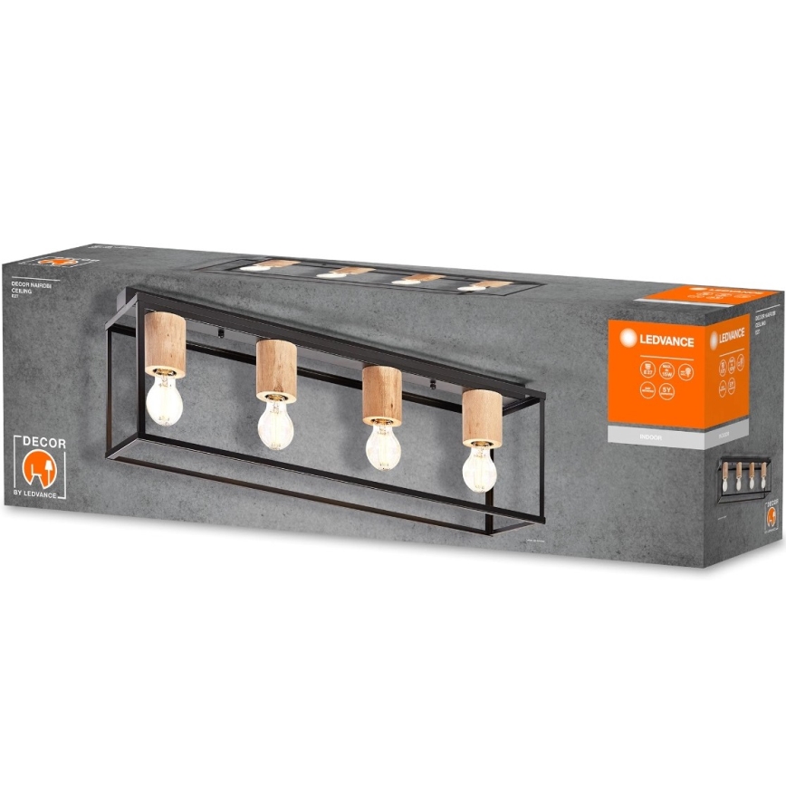 Ledvance - Полилей за повърхностен монтаж DECOR 4xE27/15W/230V