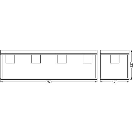 Ledvance - Полилей за повърхностен монтаж DECOR 4xE27/15W/230V