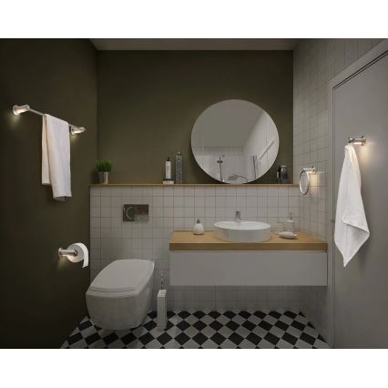 Ledvance - Поставка за тоалетна хартия с LED подсветка 3xAAA IP44