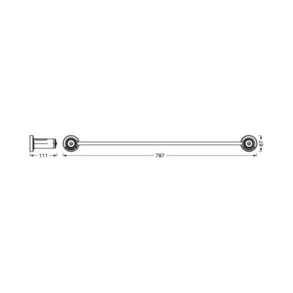 Ledvance - Поставка за кърпи с LED подсветка 6xAAA IP44