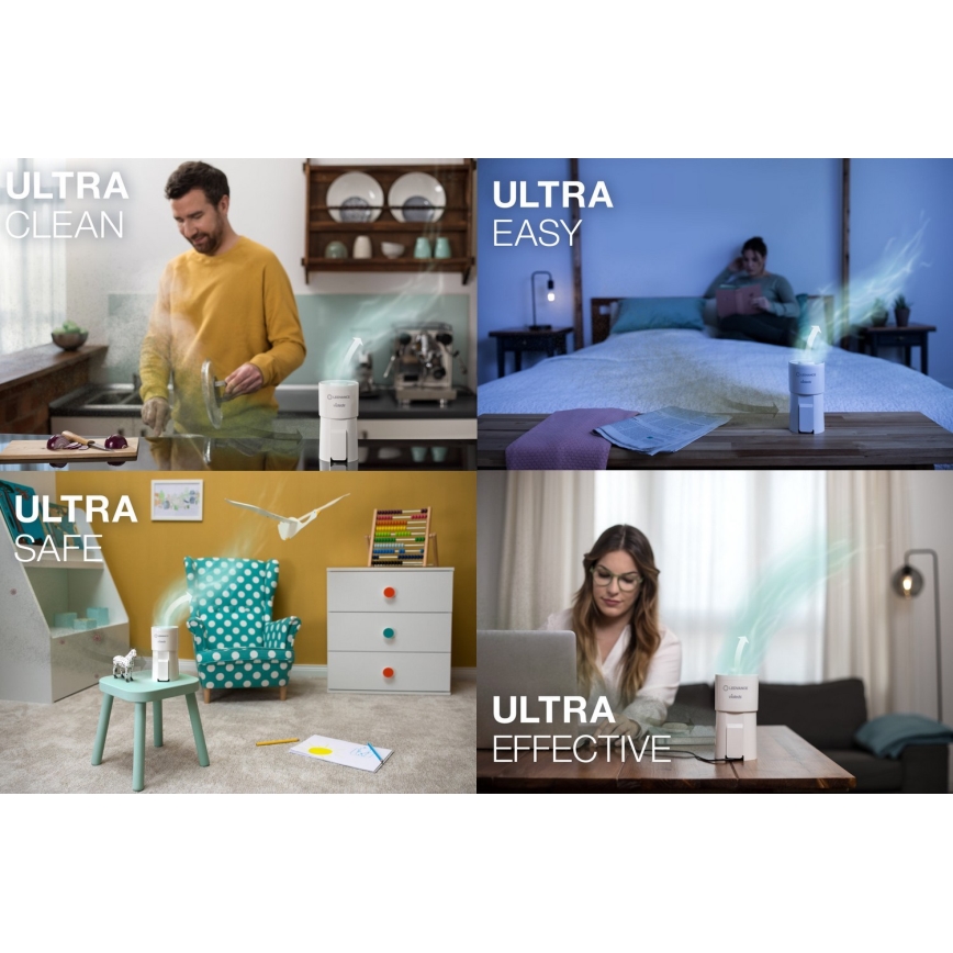 Ledvance - Преносим пречиствател за въздух с HEPA филтър PURIFIER UVC/4,5W/5V USB