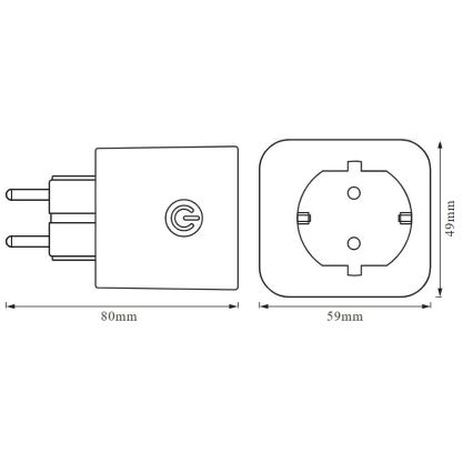 Ledvance - Смарт щепсел SCHUKO SMART+ EU Wi-Fi