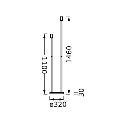 Ledvance - Стойка за лампа DECOR STICK 2xE27/40W/230V антрацит