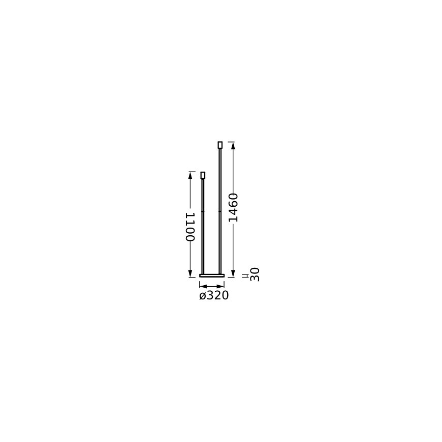 Ledvance - Стойка за лампа DECOR STICK 2xE27/40W/230V антрацит