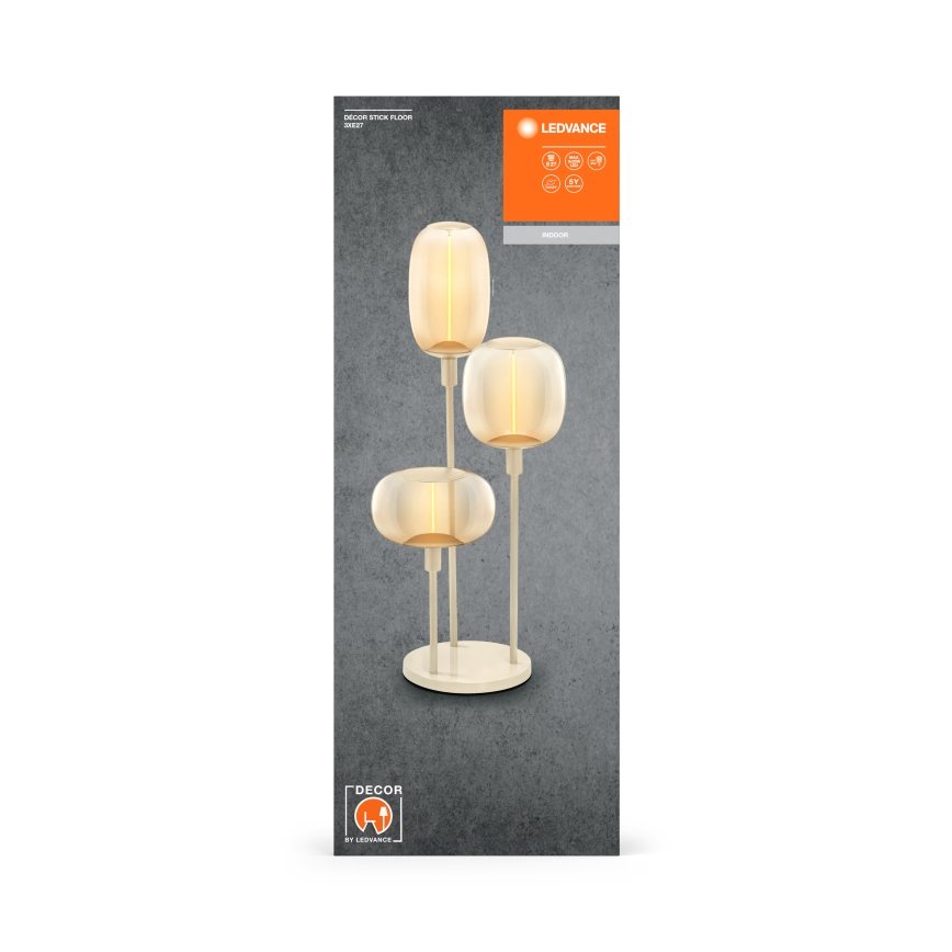 Ledvance - Стойка за лампа DECOR STICK 3xE27/40W/230V бежов