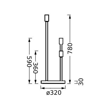 Ledvance - Стойка за лампа DECOR STICK 3xE27/40W/230V бежов