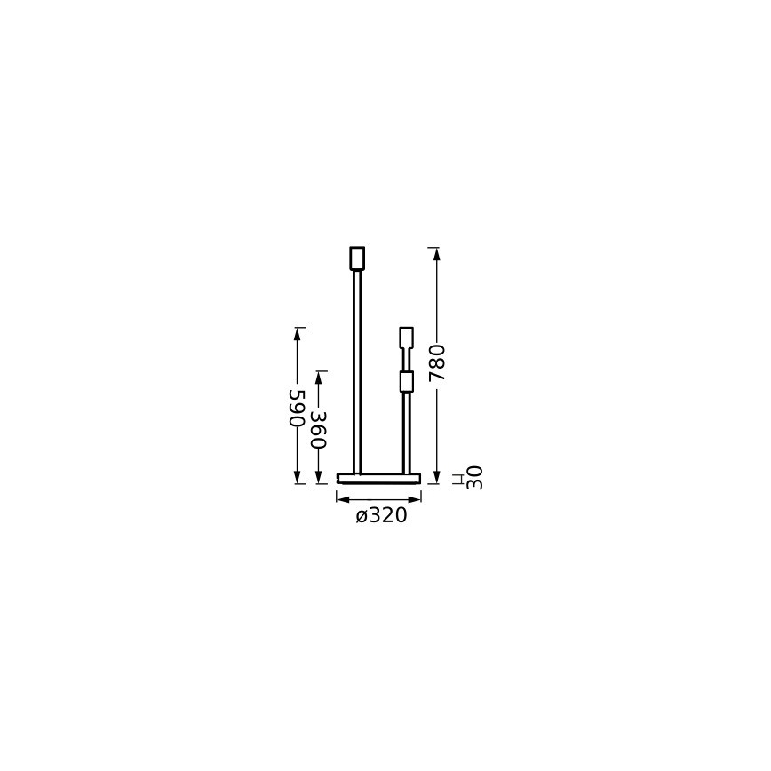 Ledvance - Стойка за лампа DECOR STICK 3xE27/40W/230V бежов
