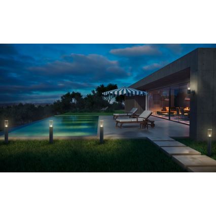 Ledvance - Външна лампа с сензор FIGO CYLINDER 1xE27/20W/230V IP44