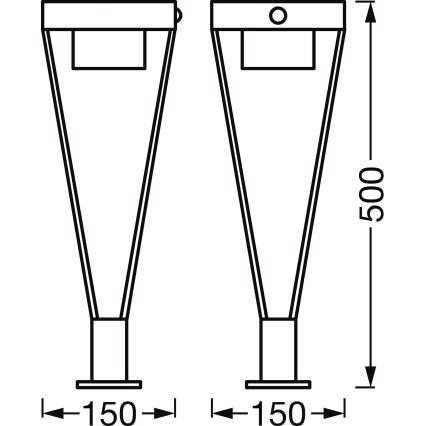 Ledvance - LED Външна соларна лампа с датчик BOUQUET LED/6W/3,7V 2200 mAh IP44