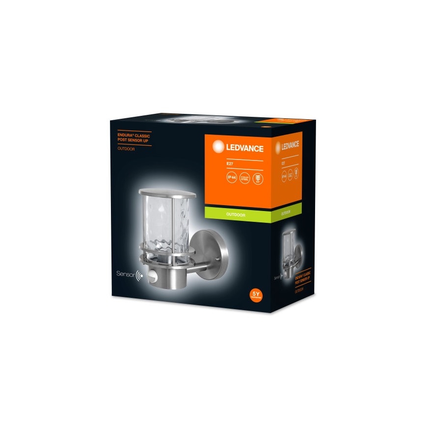 Ledvance - Външна стенна лампа със сензор ENDURA 1xE27 / 60W / 230V IP44