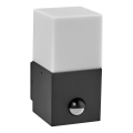 Ledvance - Външно стенна лампа с сензор FIGO SQUARE 1xE27/20W/230V
