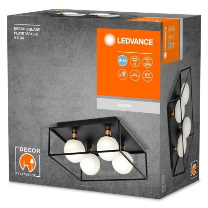 Ledvance - Външно стенно осветително тяло DECOR SQUARE 4xG9/28W/230V IP44