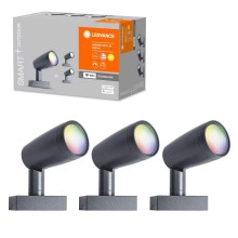 Ledvance - К-кт 3бр. LED RGB екстериорни лампи SMART+ SPOT 3xLED/4,5W/230V IP65 Wi-Fi