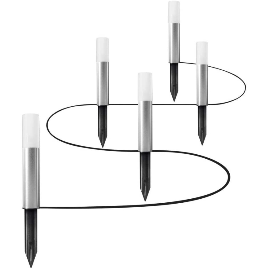 Ledvance - К-кт 5бр. LED RGBW екстериорни лампи SMART+ GARDEN POLE 5xLED/5,7W/230V IP65 Wi-Fi