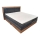 Легло тип boxspring с матраци, топ матрак и място за съхранение JASMINE 180x200 см сив