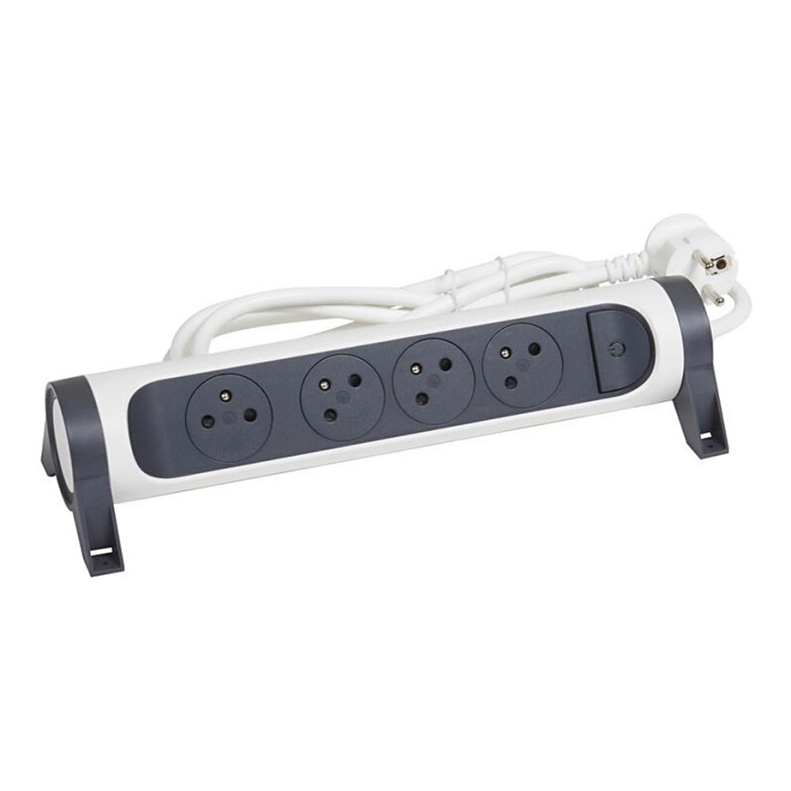 Legrand 049459 - Разклонител с превключвател 4Z Тип E 3m