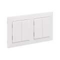 Legrand - 2x Двоен стълбищен ключ č. 5 с бяла рамка SUNO