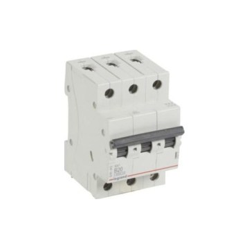 Legrand - 3-полюсен автоматичен прекъсвач RX3 3P B 20A 6000A
