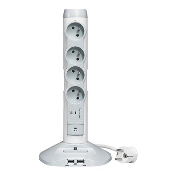 Legrand 50014 - Екстериорна колона с контакти 230V/16A, 4x2P+T + 3xUSB, 2м