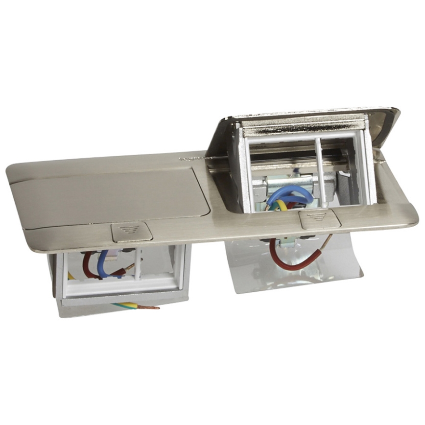 Legrand 54023 - За контакт Рамка за дъска на масата POP-UP 2x4M неръжда.