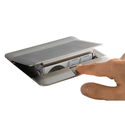 Legrand 54023 - За контакт Рамка за дъска на масата POP-UP 2x4M неръжда.