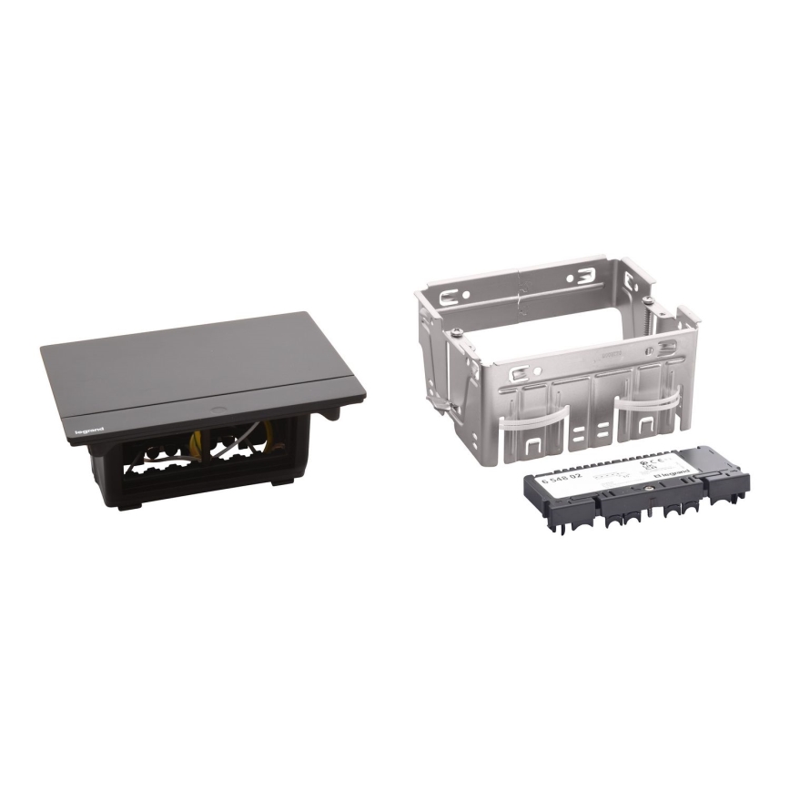 Legrand 654802 - Рамка с контакти за маса POP-UP 4M черен