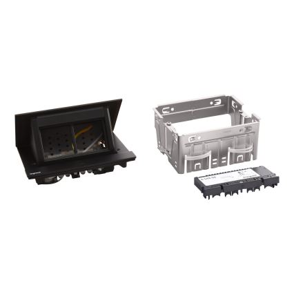 Legrand 654802 - Рамка с контакти за маса POP-UP 4M черен