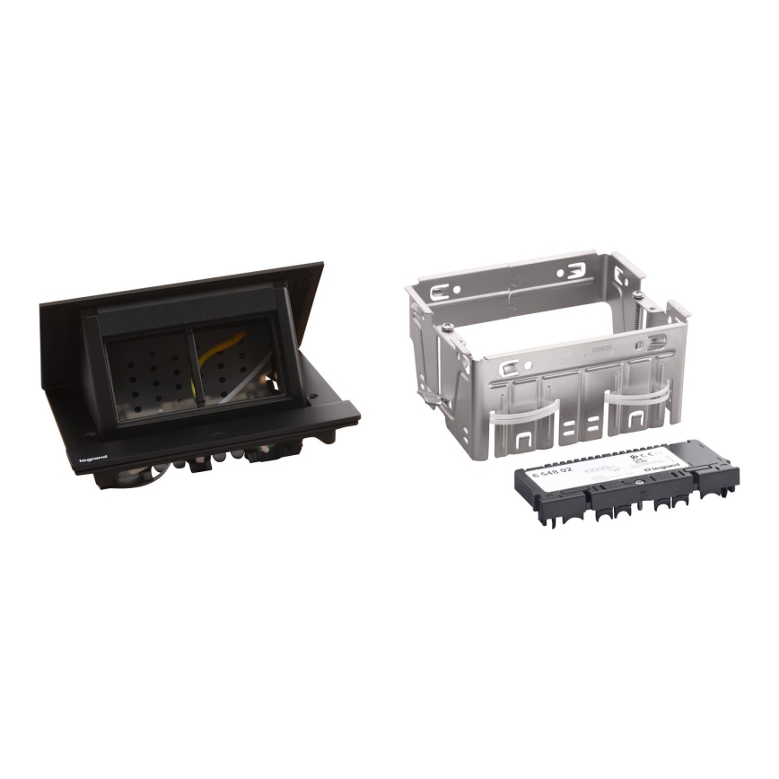 Legrand 654802 - Рамка с контакти за маса POP-UP 4M черен