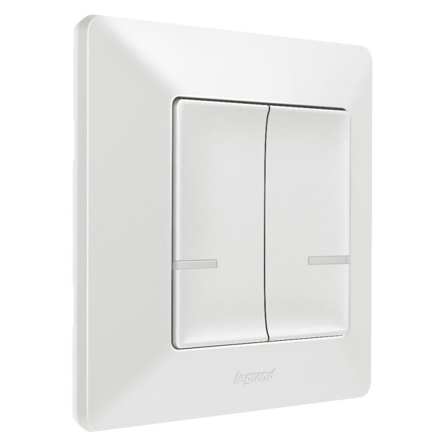 Legrand 752187- Смарт безжичен превключвател с 2 бутона VALENA 1xCR2032 Wi-Fi IP40
