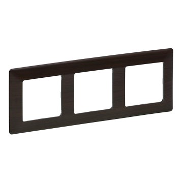 Legrand 754173 - Рамка pro Превключателe VALENA LIFE 3P тъмно дърво